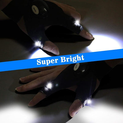 Led Flashlight Gloves, 1 Pair Fishing Flashlight Gloves for Men, Gloves with Lights for Camping Fishing Repairing, Valentine'S Day Gift